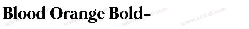 Blood Orange Bold字体转换